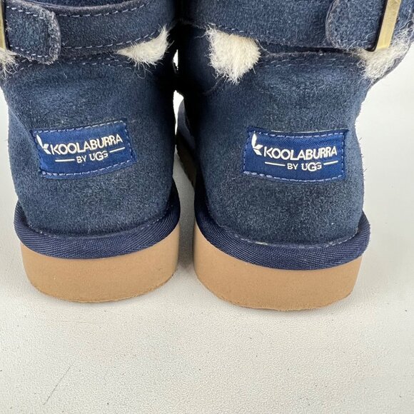Koolaburra Womens Remley Mini Blue Suede Ankle Boot Winter Snow 1105809 size 7 - Picture 5 of 16